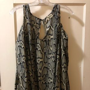 Snakeskin Cold Shoulder Top Show Me Your MuMu